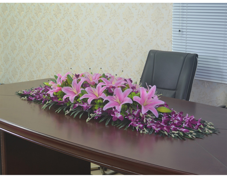 仿真植物-工厂店假花酒店花礼仪台花会议室办公桌演讲台务仿.